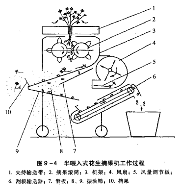 半喂入式花生摘果机